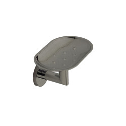 Porte savon mural en laiton medea chrome noir brosse - CRISTINA ONDYNA SHME09M75 