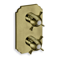 Facade externe chambord laiton thermo 2 sorties vx bronze mat - CRISTINA ONDYNA XC85293 