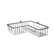 Panier de douche d'angle 27*27*7 cm metal brosse - CRISTINA ONDYNA SH86877 