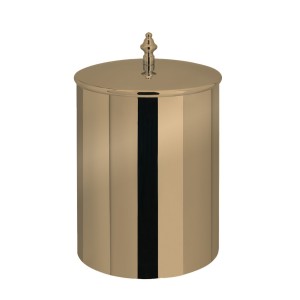 Poubelle avec couvercle diam.21 haut. 25 or rose brosse - CRISTINA ONDYNA SH99434P 