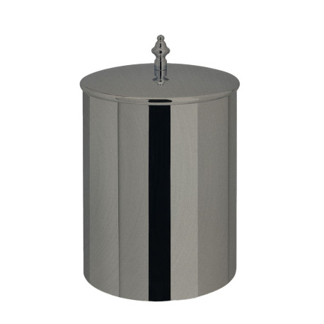 Poubelle avec couvercle diam.21 haut. 25 chrome noir brosse - CRISTINA ONDYNA SH99475 