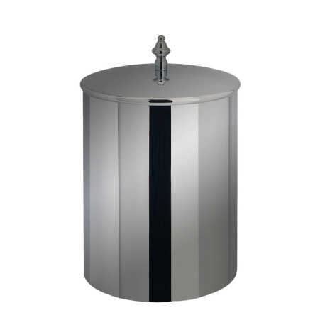 Poubelle avec couvercle diam.21 haut. 25 metal brosse - CRISTINA ONDYNA SH99477 