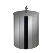 Poubelle avec couvercle diam.21 haut. 25 metal brosse - CRISTINA ONDYNA SH99477 