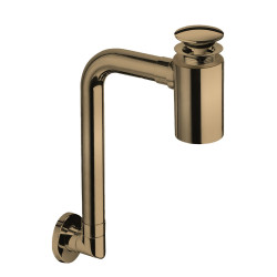 Siphon gain de place bonde u&d ac trop plein or rose brosse - CRISTINA ONDYNA BUS33334P 