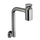 Siphon gain de place bonde u&d avec trop plein metal brosse - CRISTINA ONDYNA BUS33377