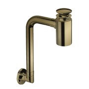 Siphon gain de place bonde u&d avec trop plein or brosse - CRISTINA ONDYNA BUS33396P 