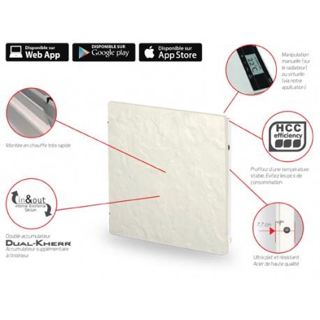 Radiateur à inertie Wifi Terre Lunaire 1500W Horizontal - Valderoma TL1500W