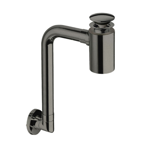 Siphon gain de place avec trop plein chromé noir brossé - CRISTINA ONDYNA BUS33375