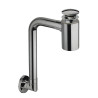 Siphon gain de place bonde u&d avec trop plein metal brosse - CRISTINA ONDYNA BUS33377 
