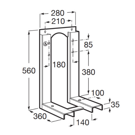 Equerres pour fixation cuvettes et bidets suspendus - ROCA A822091001