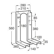 Equerres pour fixation cuvettes et bidets suspendus - ROCA A822091001