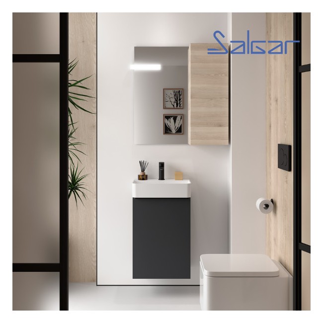 Meuble de salle de bain Aida 440 Anthracite Mat - SALGAR 114651
