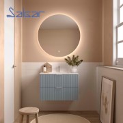 Meuble de salle de bains 2 tiroirs Biba 900 Blue Fog - SALGAR 113857