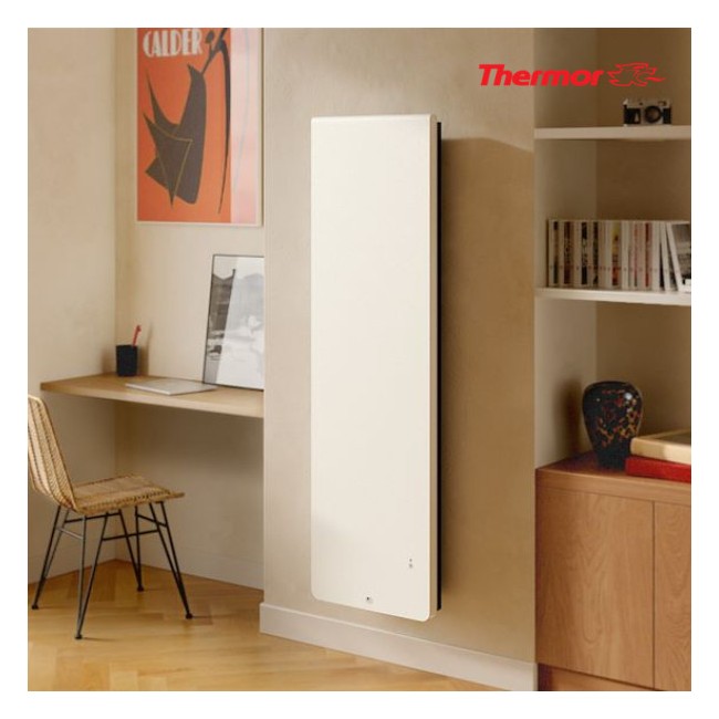 Radiateur électrique chaleur douce 1000W EQUATEUR 5 Vertical Blanc - THERMOR 428404
