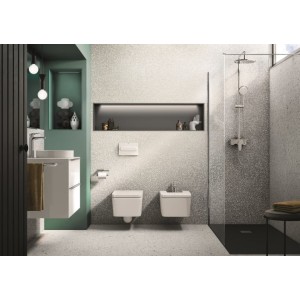 Abattant bidet carré silencio Inspira blanc - Roca A80653200B