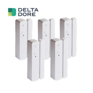 Pack de 5 détecteurs d'ouverture radio blanc Tyxal+ - Delta Dore 6412325