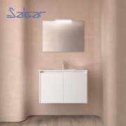 Meuble salle de bains 2 portes et vasque White Satin - SALGAR 105078
