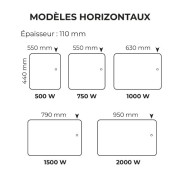 Radiateur chaleur douce 1000W NOVIUM NATIV Horizontal - INTUIS M242113