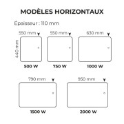 Radiateur chaleur douce NOVIUM NATIV Horizontal INTUIS