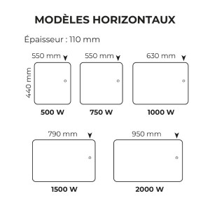 Radiateur chaleur douce NOVIUM NATIV Horizontal INTUIS