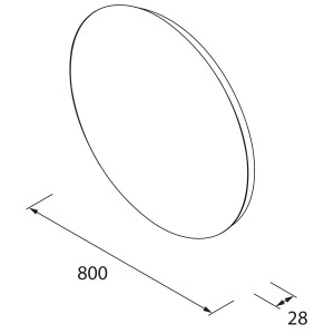 Miroir circulaire rétroéclairé Nora D80 - SALGAR 97307