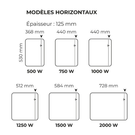 Radiateur électrique vertical 1500W ETIC NATIV - INTUIS M233215