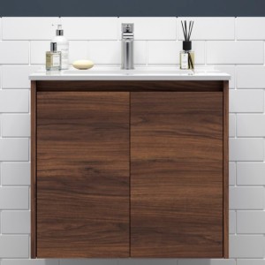 Ensemble Salle De Bains Noja 70 2 Portes Noyer Maya - SALGAR 105076 