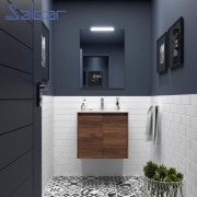 Ensemble Salle De Bains Noja 70 2 Portes Noyer Maya - SALGAR 105076 