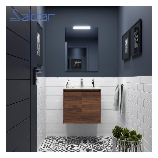 Ensemble Salle De Bains Noja 70 2 Portes Noyer Maya - SALGAR 105076 