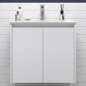 Ensemble Salle De Bains Noja 70 2 Portes White Satin - SALGAR 105283 