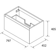 Meuble salle de bains 1 Tiroir Mara 800 Eucalyptus Océanie - SALGAR 113998