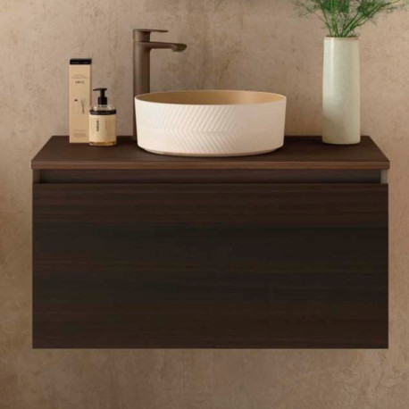 Meuble salle de bains 1 Tiroir Mara 800 Eucalyptus Océanie - SALGAR 113998