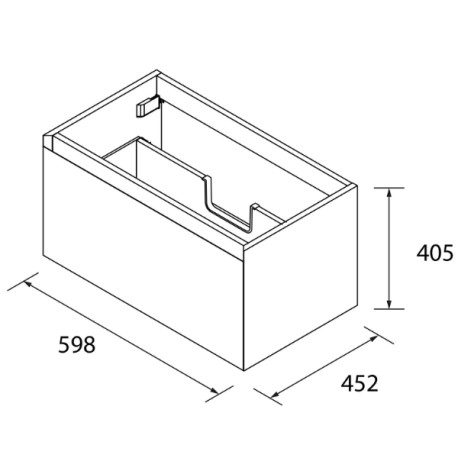 Meuble salle de bains 1 Tiroir Mara 600 Eucalyptus Océanie - SALGAR 113995