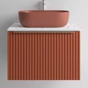 Meuble de salle de bains 1 tiroir  BIBA 600 TERRACOTA - SALGAR 102989
