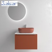 Meuble de salle de bains 1 tiroir BIBA 700 TERRACOTA - SALGAR 102990