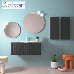 Meuble de salle de bains 1 tiroir BIBA 1000 Anthracite mat - SALGAR 102988