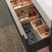 Meuble de salle de bains 1 tiroir BIBA 1000 Anthracite mat - SALGAR 102988