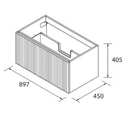 Meuble de salle de bains 1 tiroir BIBA 900 Anthracite mat - SALGAR 102987