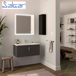 Meuble de salle de bains 1 tiroir BIBA 900 Anthracite mat - SALGAR 102987