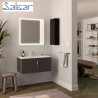 Meuble de salle de bains 1 tiroir BIBA 900 Anthracite mat - SALGAR 102987