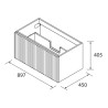 Meuble de salle de bains 1 tiroir BIBA 900 MACCHIATO - SALGAR 102946