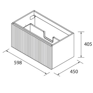 Meuble de salle de bains 1 tiroir BIBA 600 CHÊNE NATUREL - SALGAR 102949