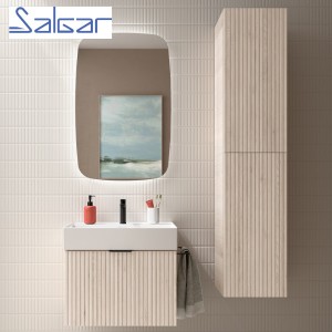 Meuble de salle de bains 1 tiroir BIBA 600 CHÊNE NATUREL - SALGAR 102949