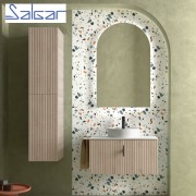 Meuble de salle de bains 1 tiroir BIBA 800 CHÊNE NATUREL - SALGAR 102951