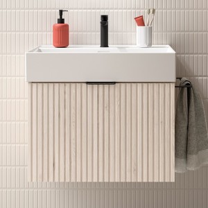 Meuble de salle de bains 1 tiroir BIBA 700 CHÊNE NATUREL - SALGAR 102950