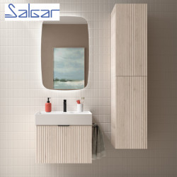 Meuble de salle de bains 1 tiroir BIBA 700 CHÊNE NATUREL - SALGAR 102950