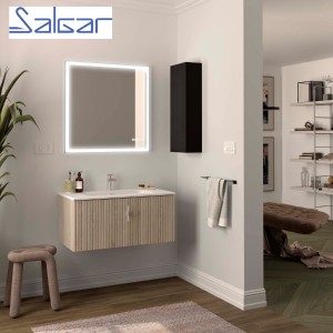 Meuble de salle de bains 1 tiroir BIBA 900 1 tiroir CHÊNE NATUREL - SALGAR 102952