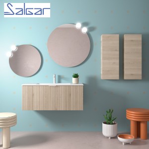 Meuble de salle de bains 1 tiroir BIBA 1000 CHÊNE NATUREL - SALGAR 102953