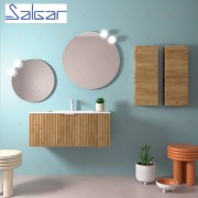 Meuble de salle de bains 1 tiroir BIBA 1000 CHÊNE AFRICAIN - SALGAR 102963