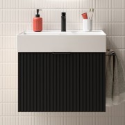 Meuble de salle de bains 1 tiroir BIBA 700 BLACK VELVET - SALGAR 102965